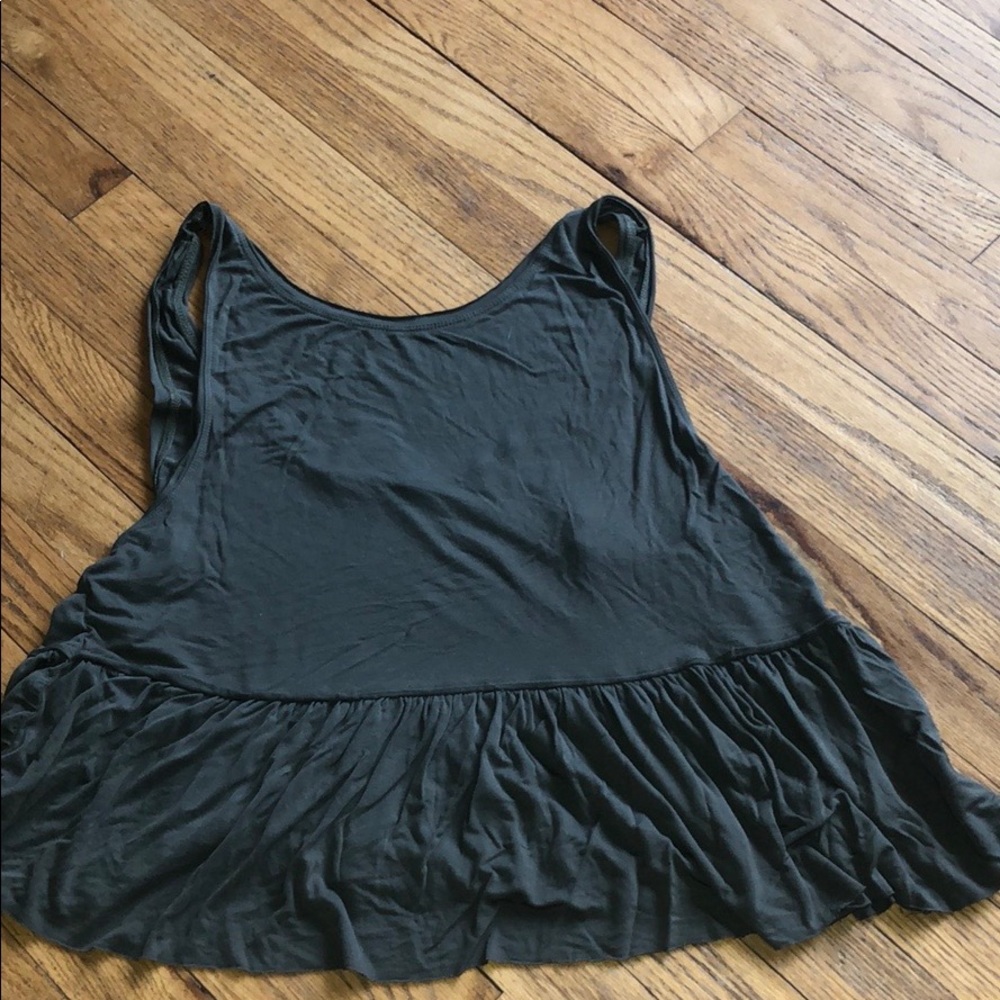 Olive green tank top